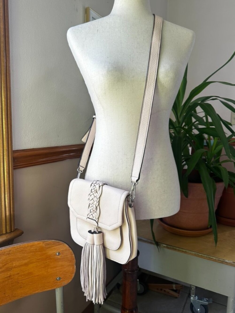 Rebecca Minkoff Isobel Crossbody, Pale Pink with Tassels, VGUC